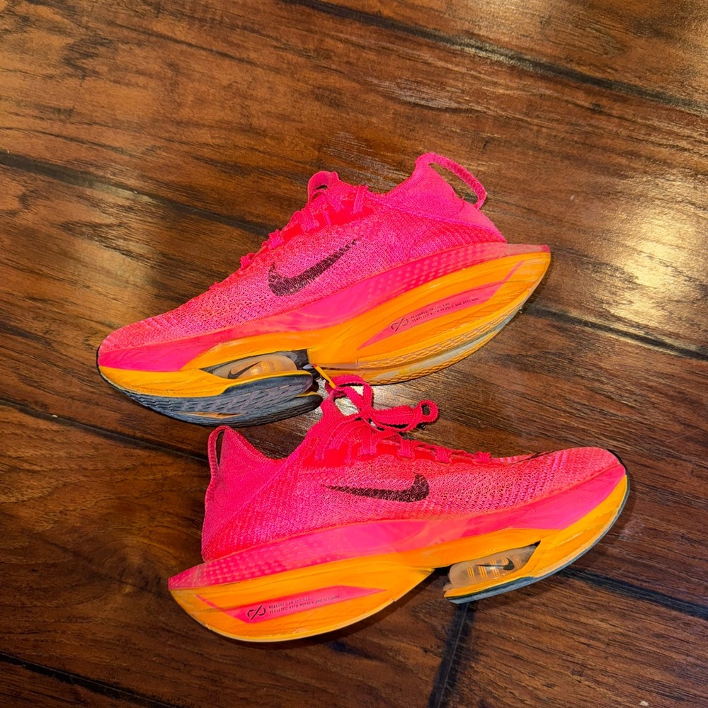 Nike Pink and Orange High-Top Sneakers